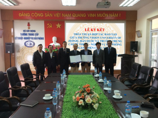 Hợp tác đào tạo ngành Điện Công nghiệp với Trường Vision University College of Jeonju, Hàn Quốc.